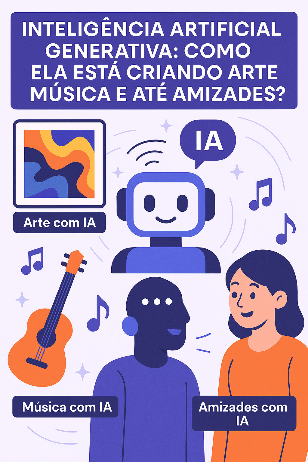 Inteligência Artificial Generativa: Como Ela Está Criando Arte, Música e Até Amizades?