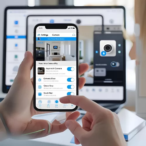 Celular antigo usado como câmera de segurança para monitoramento residencial